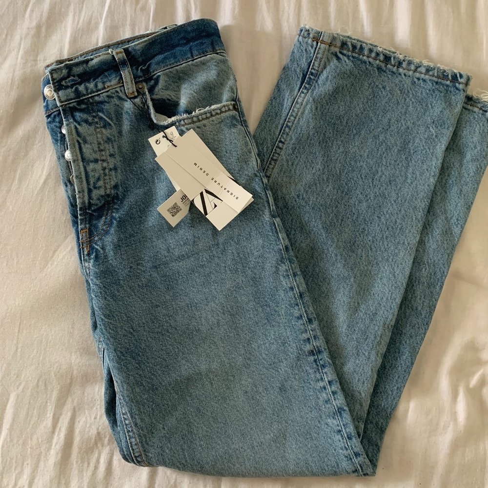 Brand New Zara Boyfriend Relaxed Jeans